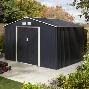 Savannah 10×8 Metal Apex Shed | Dark Grey