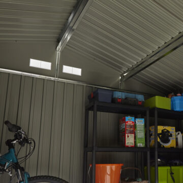 Savannah 10×8 Metal Apex Shed | Light Grey