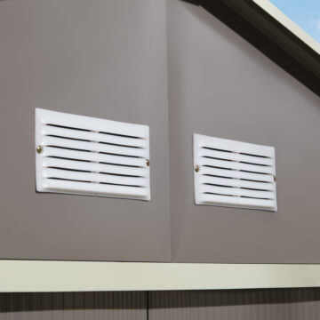 Savannah 10×8 Metal Apex Shed | Light Grey