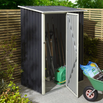 Savannah 5×3 Metal Pent Shed | Dark Grey