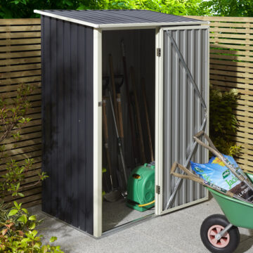 Savannah 5×3 Metal Pent Shed | Dark Grey