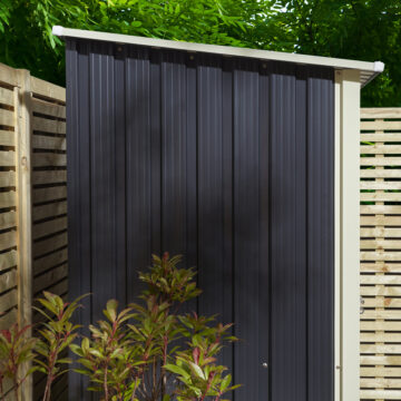 Savannah 5×3 Metal Pent Shed | Dark Grey