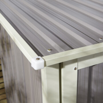 Savannah 5×3 Metal Pent Shed | Light Grey