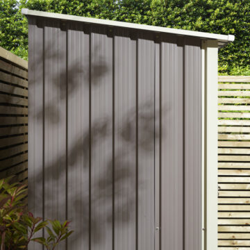Savannah 5×3 Metal Pent Shed | Light Grey