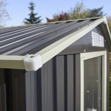Savannah 6×4 Metal Apex Shed | Dark Grey