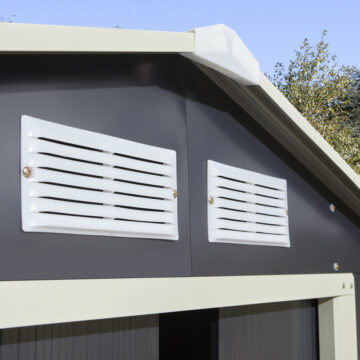 Savannah 6×4 Metal Apex Shed | Dark Grey