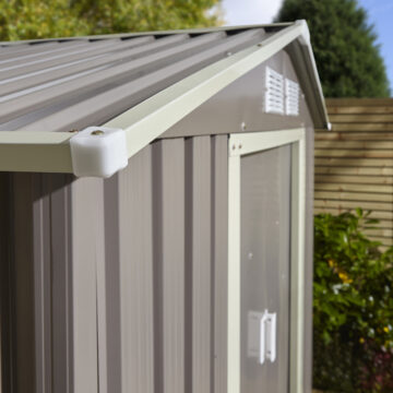 Savannah 6×4 Metal Apex Shed | Light Grey