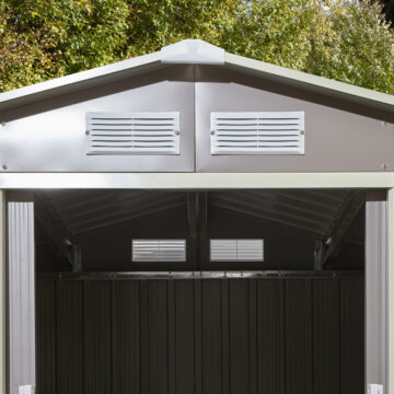 Savannah 6×4 Metal Apex Shed | Light Grey