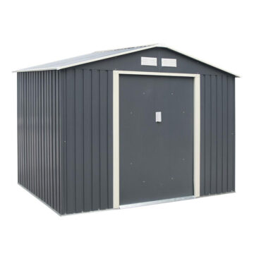 Savannah 8×6 Metal Apex Shed | Dark Grey