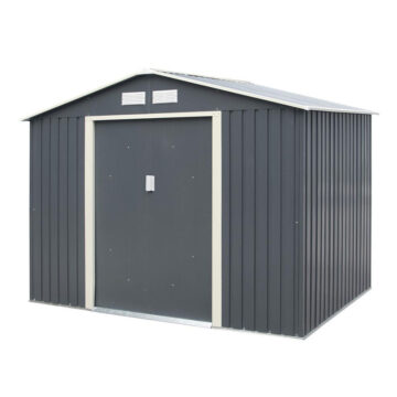 Savannah 8×6 Metal Apex Shed | Dark Grey