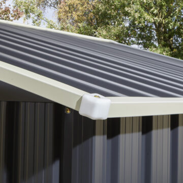 Savannah 8×6 Metal Apex Shed | Dark Grey