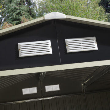 Savannah 8×6 Metal Apex Shed | Dark Grey