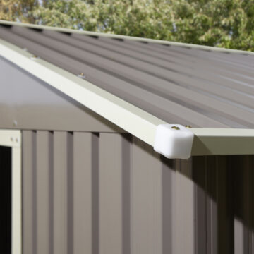 Savannah 8×6 Metal Apex Shed | Light Grey