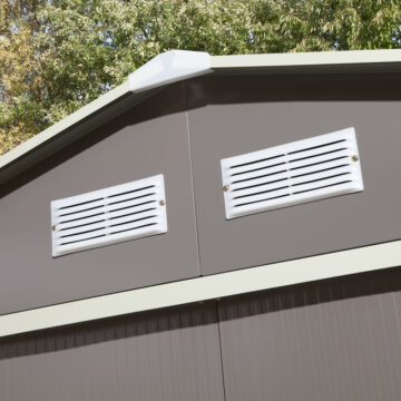 Savannah 8×6 Metal Apex Shed | Light Grey