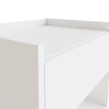 Torquay White Floating Pair of 1 Drawer Bedside Tables