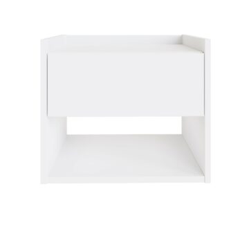 Torquay White Floating Pair of 1 Drawer Bedside Tables