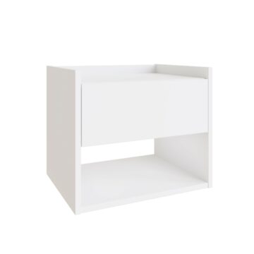Torquay White Floating Pair of 1 Drawer Bedside Tables