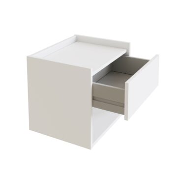 Torquay White Floating Pair of 1 Drawer Bedside Tables