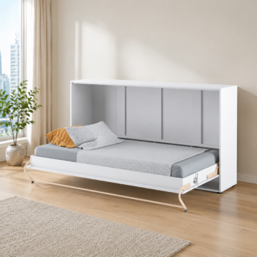 Horizontal Wall Bed Concept 90cm | White Matt