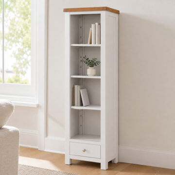 Norfolk French Grey Slim Bookcase