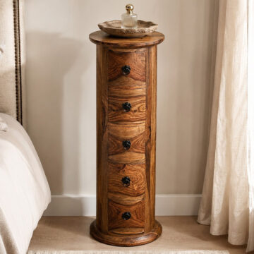 Surat 5 Drawer Round Chest