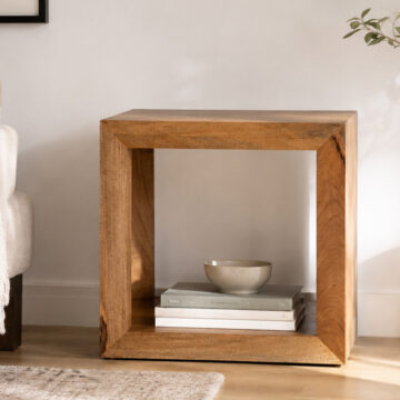 Shimla Petite Mango 1 Hole Cube | Side Table