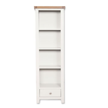 Norfolk White Slim Painted Bookcase | Clearance