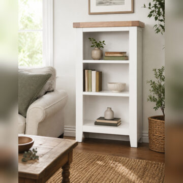 Norfolk White Small Painted Bookcase