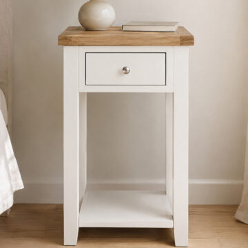 Norfolk White 1 Drawer Console Table