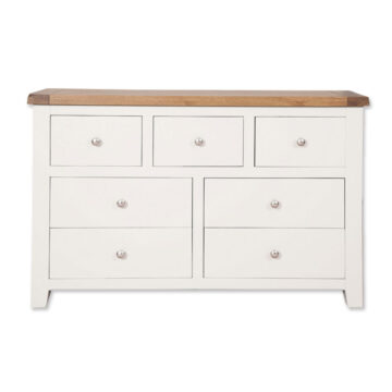 Norfolk White 7 Drawer Wide Chest
