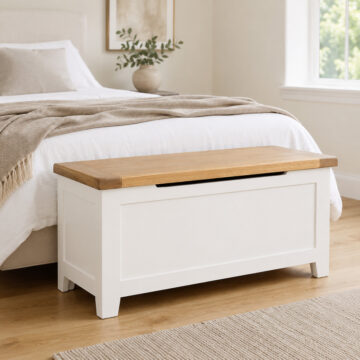 Norfolk White Blanket Box