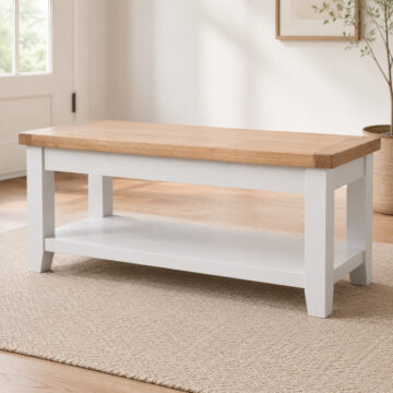 Norfolk French Grey Coffee Table | Oak Top