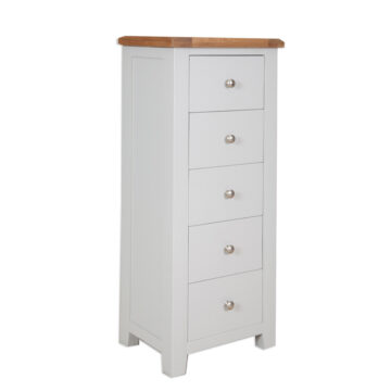 Norfolk French Grey 5 Drawer Tall Chest