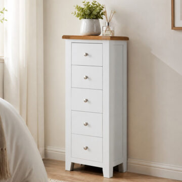 Norfolk French Grey 5 Drawer Tall Chest