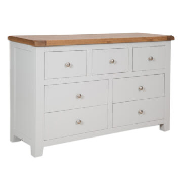 Norfolk French Grey 7 Drawer Wide Chest