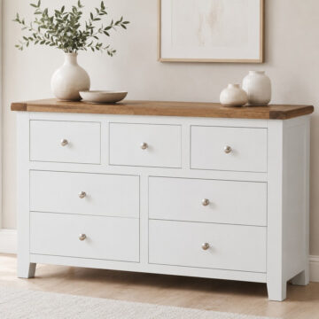 Norfolk French Grey 7 Drawer Wide Chest