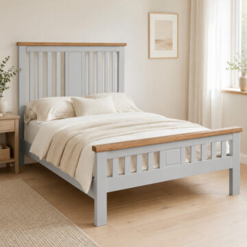 Norfolk French Grey 4'6 Double Bed