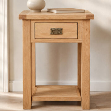 Norfolk Natural Oak 1 Drawer Console Table