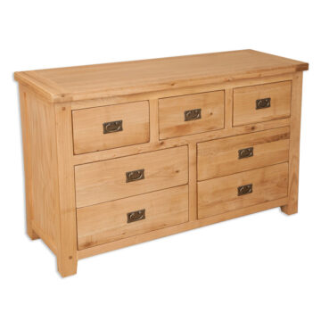 Norfolk Natural Oak 7 Drawer Wide Chest