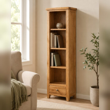 Norfolk Country Slim Oak Bookcase