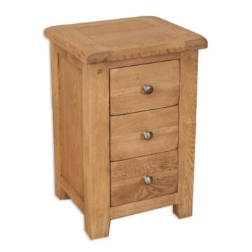 Norfolk Country Oak 3 Drawer Bedside Cabinet
