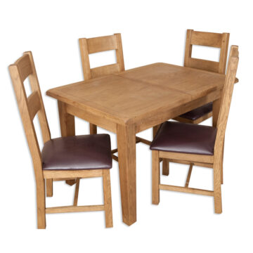 Norfolk Country Extending Dining Table | Oak Top | 120 – 160cm