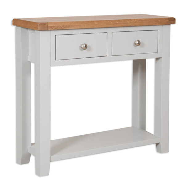 Norfolk French Grey 2 Drawer Console Table