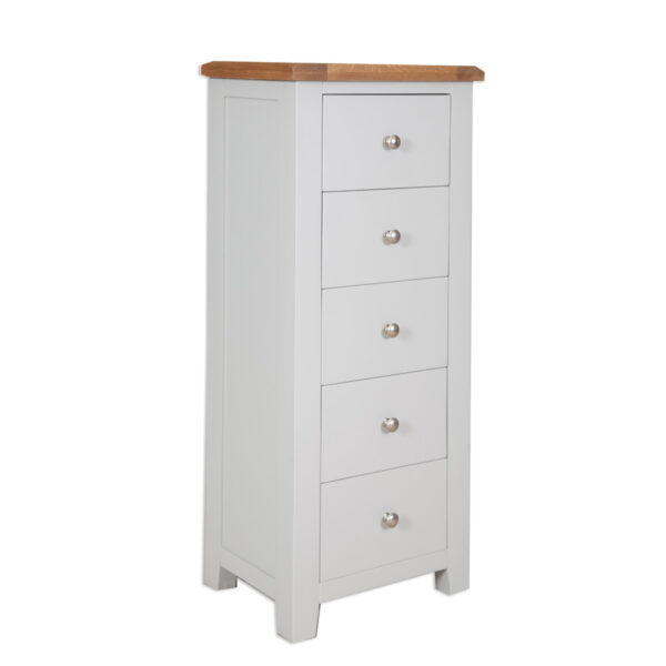 Norfolk French Grey 5 Drawer Tall Chest