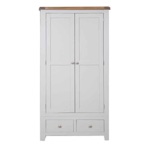 Norfolk French Grey 2 Door 2 Drawer Wardrobe