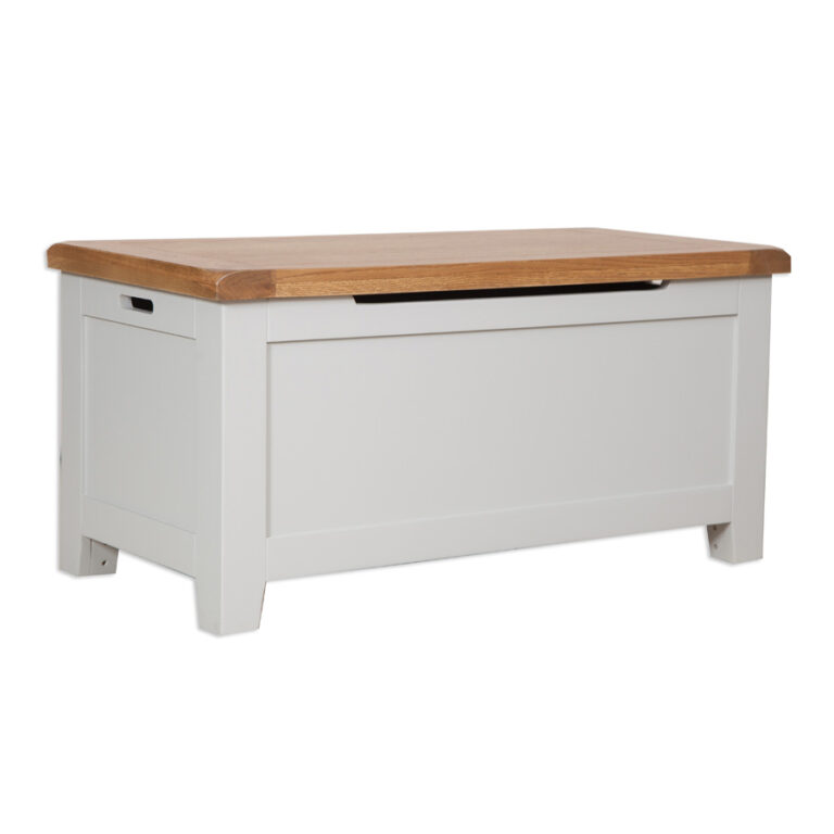 Norfolk French Grey Blanket Box Oak World