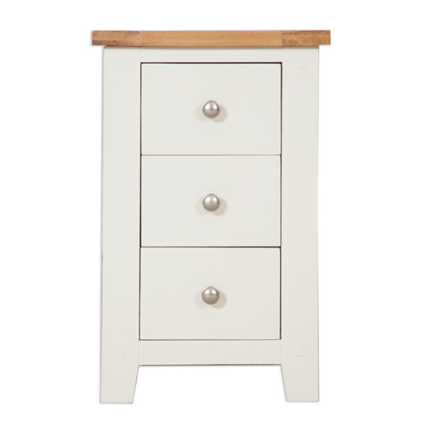 Norfolk Ivory 3 Drawer Bedside Cabinet | Clearance