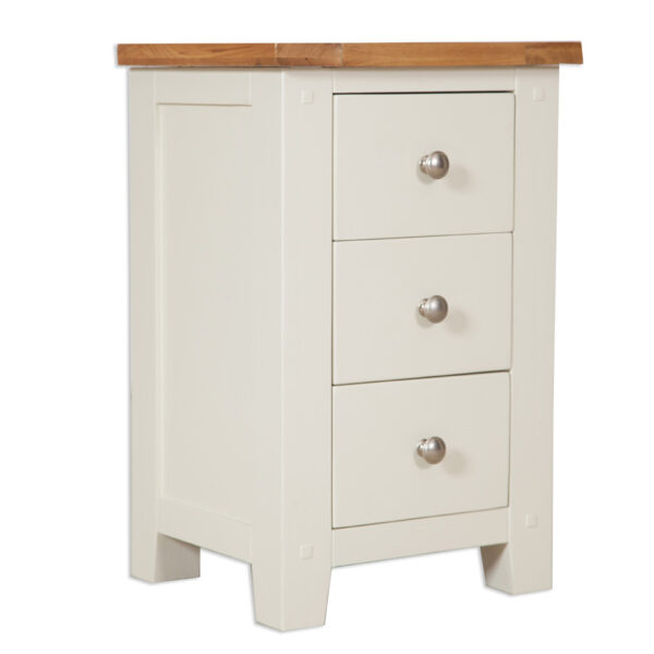 Norfolk Ivory 3 Drawer Bedside Cabinet | Clearance