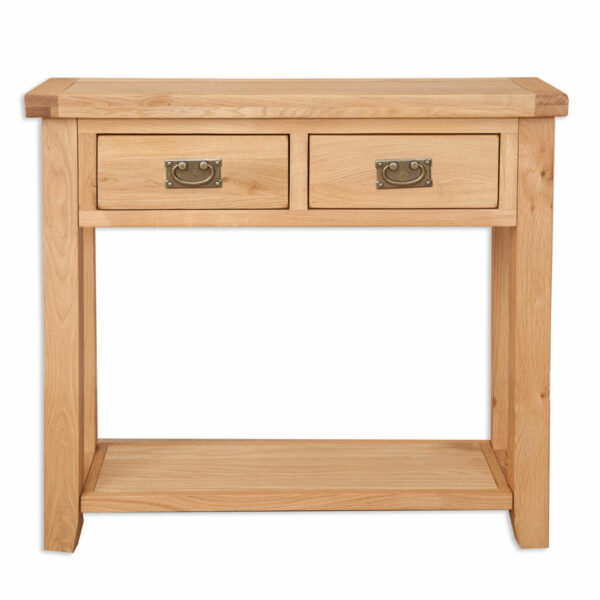 Norfolk Natural Oak 2 Drawer Console Table