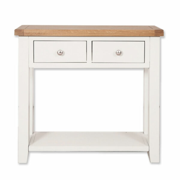 Norfolk White 2 Drawer Console Table